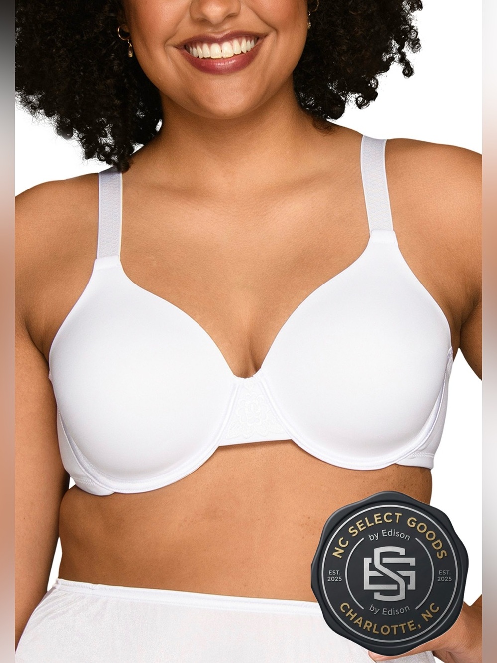Vanity Fair Beauty Back Full Figure Underwire Bra Size 36D NWT White 76380